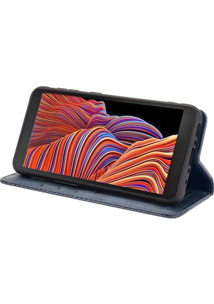 Samsung Galaxy Xcover 5 Manyetik Kapatma Cüzdan Pu Deri Kılıf (Yurt Dışından)