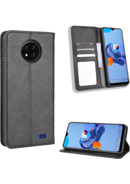 Oukitel C19 Cüzdan Manyetik Kapatma Pu Deri Için Kılıf (Yurt Dışından)