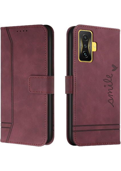 Telefon Kılıfı Için Xiaomi Poco F4 Gt Manyetik Kapatma Flip Folio Cüzdan Pu (Yurt Dışından)