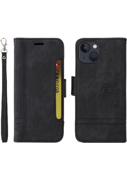 Iphone 13 Mini Tpu Deri Manyetik Cüzdan Kapak Çevirin Kart Yuvaları (Yurt Dışından)