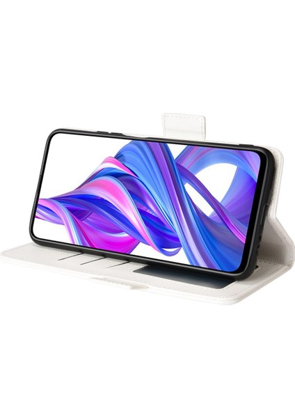 Mays Boutique Huawei Y9S Yan Toka Pu Deri Cüzdan Manyetik Kart Yuvaları Için Kılıf (Yurt Dışından)