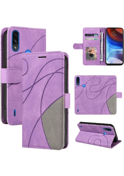 Motorola Moto E7 Güç Kickstand Koruyucu Kart Yuvası Standı ile Kılıf (Yurt Dışından)