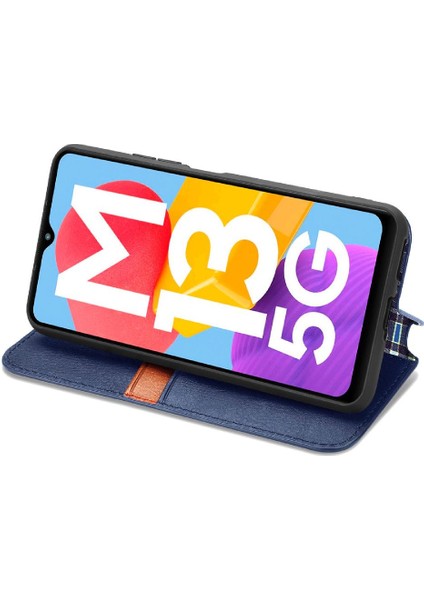 Samsung Galaxy M13 5g Zarif Iş Için Kılıf Kapak Çevirin Deri Kılıf (Yurt Dışından) modelleri