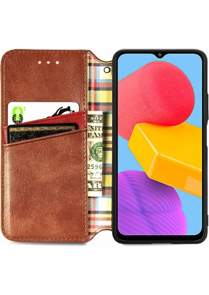 Samsung Galaxy M13 4g Zarif Iş Deri Kılıf Kapak Çevirin (Yurt Dışından) modelleri
