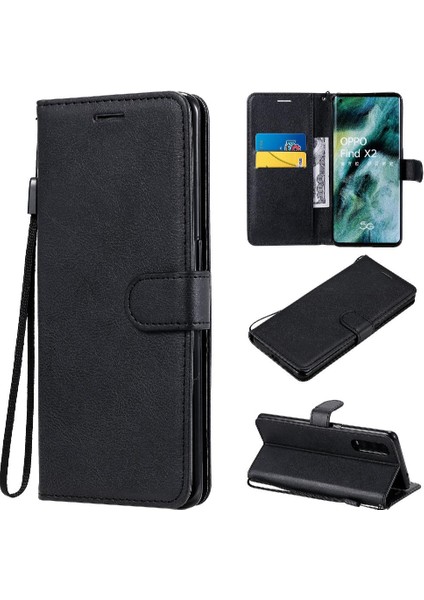 Kart Yuvası Yüksek Kaliteli Deri Klasik ile Oppo Bulmak X2 Için Flip Case (Yurt Dışından)