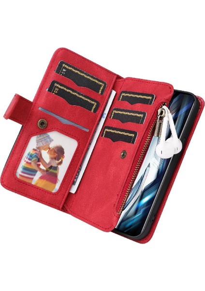 Xiaomi Poco F4 Gt Fermuar Cüzdan Tarzı Kart Yuvası Standı Dokuz (Yurt Dışından)