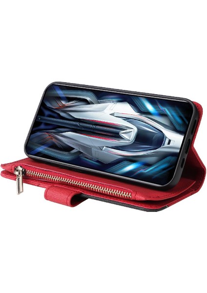 Xiaomi Poco F4 Gt Fermuar Cüzdan Tarzı Kart Yuvası Standı Dokuz (Yurt Dışından)