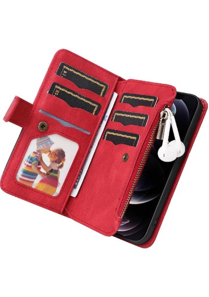 Kart Yuvası Standı Kickstand ile IPhone 12/12 Pro Dokuz Kart Yuvaları Için Kılıf (Yurt Dışından)