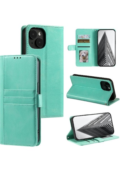 Iphone 14 Için Flip Case Pro 6 Kart Yuvaları Cüzdan Kickstand Pu Deri (Yurt Dışından)