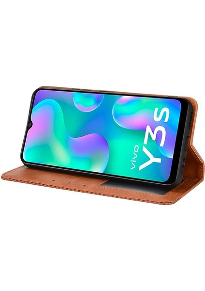 Vivo Y3S 2021 Manyetik Kapatma Pu Deri Cüzdan Için Kılıf (Yurt Dışından) fırsatları