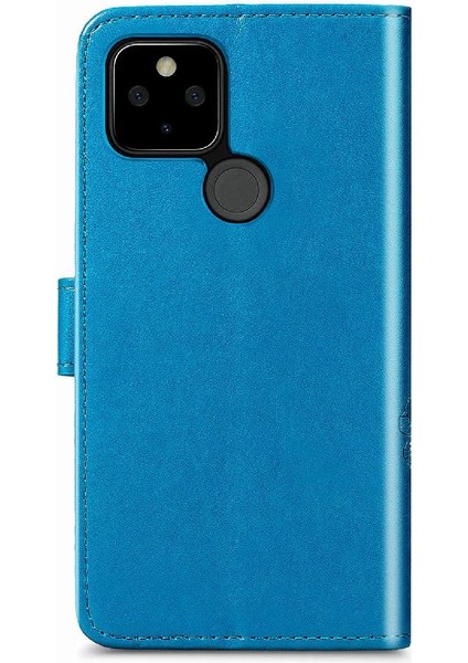 Google Pixel 5 Için Kılıf Zarif Iş Kapak Kapak Dört Yapraklı Yonca (Yurt Dışından)