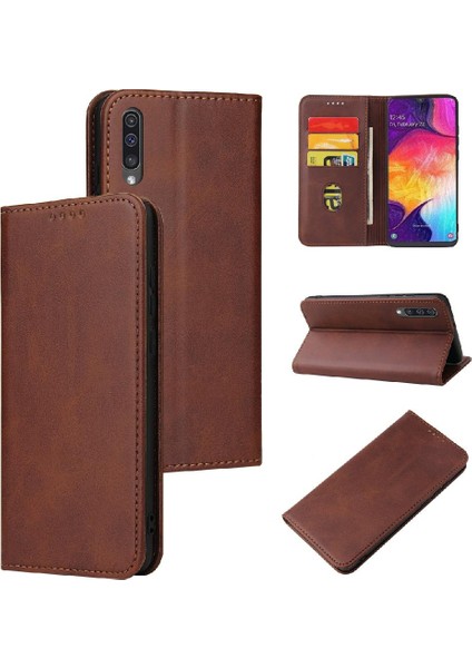 Kart Sahibinin ile Samsung Galaxy A40 Deri Folio Flip Case Için Kılıf (Yurt Dışından)