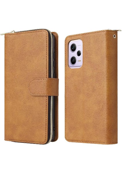 Xiaomi Redmi Not 12 Pro Için Kılıf Kapak Çevirin Cüzdan Kılıf 9 Kart Yuvaları ile (Yurt Dışından)