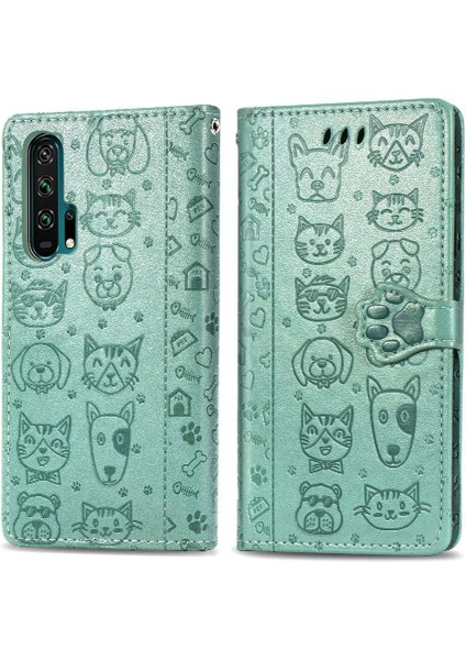 Huawei Onur 20 Için Kılıf Pro Darbeye Karikatür Hayvanlar Deri Kılıf Flip (Yurt Dışından)