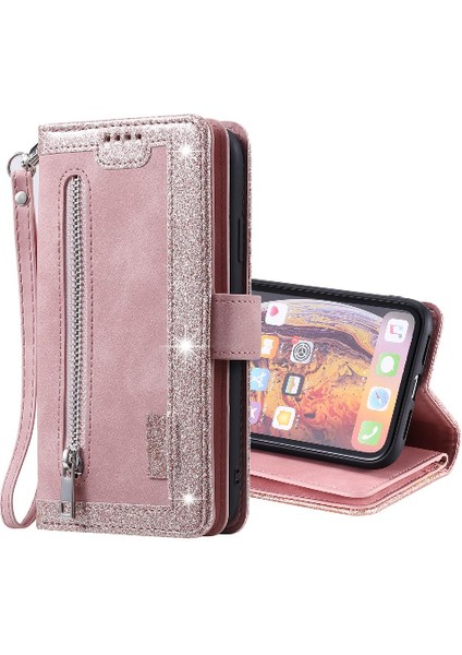 Iphone Xs Max Pu Deri Kordon 9 Kart Yuvaları Cüzdan Için Flip Case (Yurt Dışından)