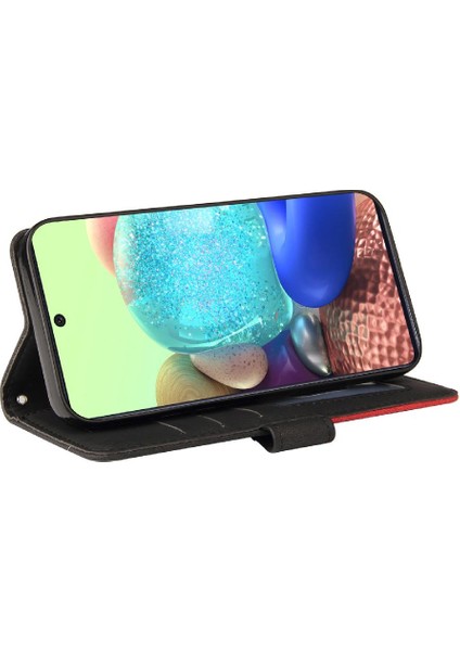 Kart Yuvası Standı Iki Renkli Dikiş ile Samsung Galaxy A71 4g Için Kılıf (Yurt Dışından) fiyatları