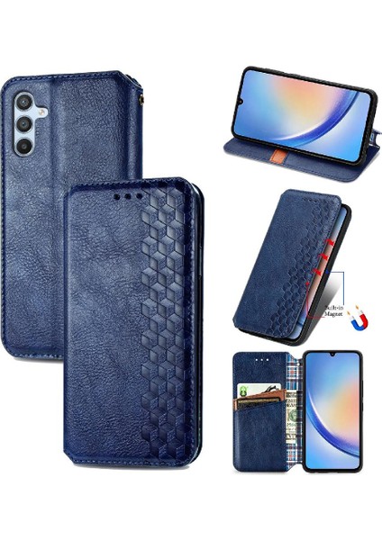Samsung Galaxy A34 5g Için Kılıf Kapak Çevirin Cüzdan Fonksiyonu Zarif Kılıf (Yurt Dışından)