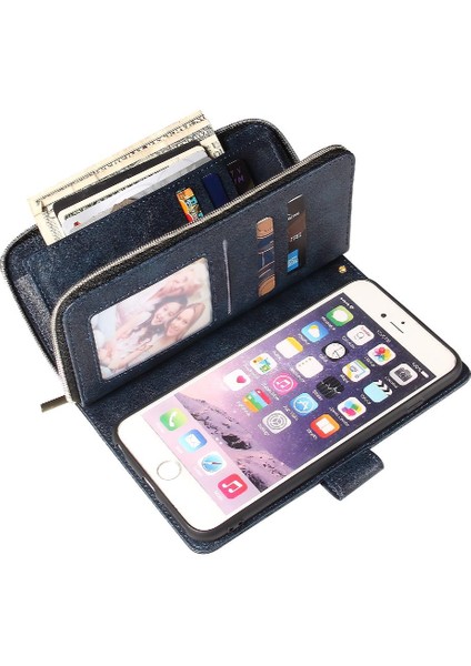 Iphone 6/6s Fermuarlı Cep Flip Kapak El Kayışı Cüzdan Kılıf (Yurt Dışından) modelleri