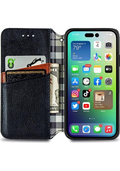 Apple IPhone 14 Pro Kılıf Için Kılıf Zarif Iş Kapak Çevirin (Yurt Dışından)