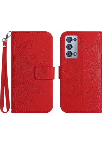 Kart Yuvaları Tutucu Kabartmalı Ayçiçeği Pu ile Oppo Oppo 6 Pro Plus Için Kılıf (Yurt Dışından)