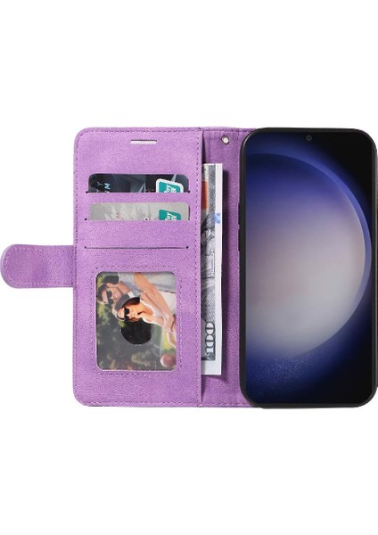 Samsung Galaxy S24 Artı Pu Deri Flip Folio Kılıf Kart Yuvası ile (Yurt Dışından) fırsatları