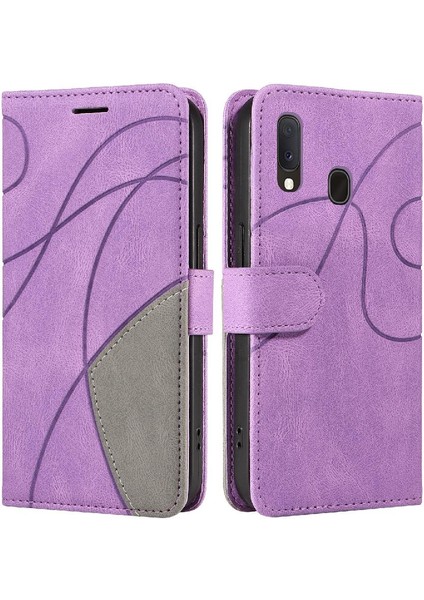 Samsung Galaxy A20E Kickstand Koruyucu Kart Yuvası Standı Pu (Yurt Dışından)