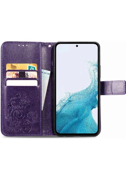 Samsung Galaxy A54 5g Kısa Kayış Deri Kılıf Kapak Kapak Dört (Yurt Dışından) fırsatları