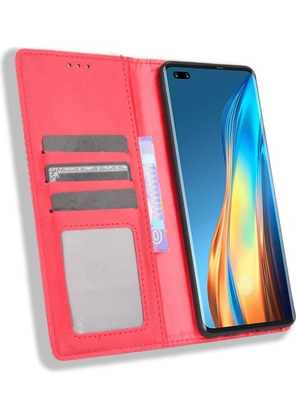 Tecno Phantom x Manyetik Kapatma Cüzdan Pu Deri Için Kılıf (Yurt Dışından)