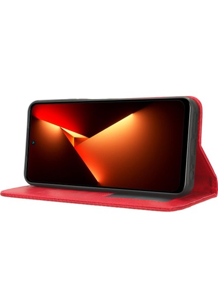Tecno Pova Neo 3 Manyetik Kapatma Pu Deri Cüzdan Için Kılıf (Yurt Dışından)