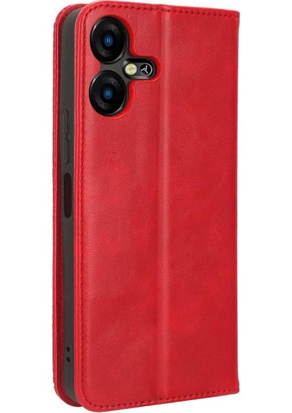 Tecno Pova Neo 3 Manyetik Kapatma Pu Deri Cüzdan Için Kılıf (Yurt Dışından)