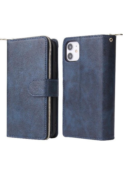 Iphone 11 Için Kılıf Pro Max Fermuar Cep Flip Kapak ile El Kayışı Cüzdan (Yurt Dışından)