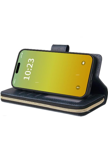 Iphone 15 Için Kılıf Kart Tutucu Fermuar Cep Cüzdan Kılıf 9 Kart Yuvaları ile (Yurt Dışından) fiyatları