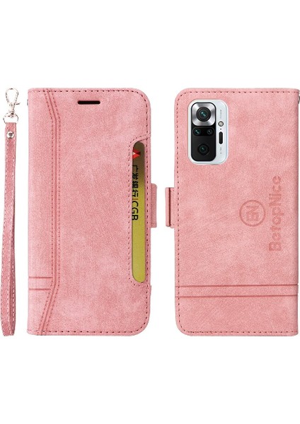 Xiaomi Redmi Not 10 Pro Tpu Deri Manyetik Kart Yuvaları Cüzdan (Yurt Dışından)