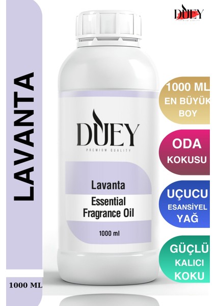 Lavanta Uçucu Yağ 1000 ml Mum Esansı, Oda Kokusu, Hava Nemlendiricisi, Çamaşır Kurutma Topu