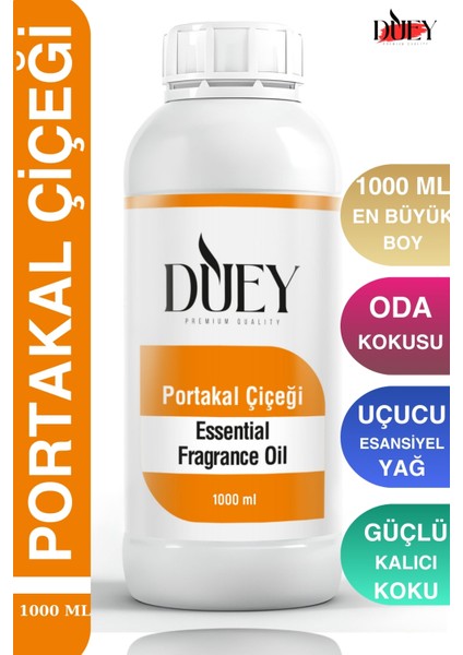 Portakal Çiçeği Uçucu Yağ 1000 ml Mum Esansı, Oda Kokusu, Hava Nemlendiricisi, Çamaşır Kurutma Topu