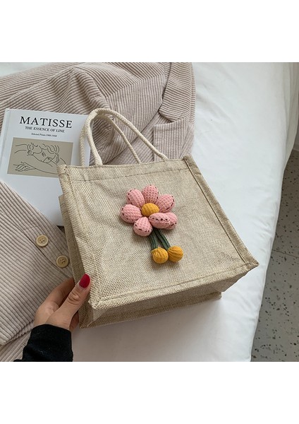 Kadınlar Için Sevimli Öğle Yemeği Kutusu Çantası 2024 Yeni Moda Gezi Yabancı Stil Çok Yönlü Çanta Ins Ofis Çalışanı El Çantası (Yurt Dışından)