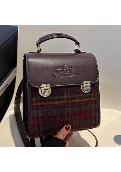 Kore Niş Çok Yönlü Sırt Çantası Kadın 2024 Yeni Moda Retro Çanta Öğrenci Sınıfı Rahat Sırt Çantası (Yurt Dışından)