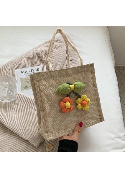 Kadınlar Için Sevimli Öğle Yemeği Kutusu Çantası 2024 Yeni Moda Gezi Yabancı Stil Çok Yönlü Çanta Ins Ofis Çalışanı El Çantası (Yurt Dışından)