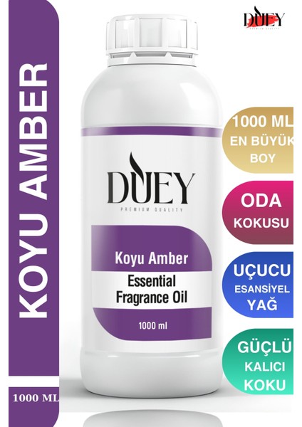 Koyu Amber Uçucu Yağ 1000 ml Mum Esansı, Oda Kokusu, Hava Nemlendiricisi, Çamaşır Kurutma Topu