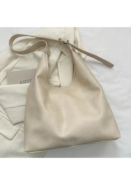 Retro Işe Gidip Gelme Çantası Kadın 2024 Yeni Moda Kore Çantası Çok Yönlü Rahat Büyük Kapasiteli Rahat Koltuk Altı Çantası (Yurt Dışından)