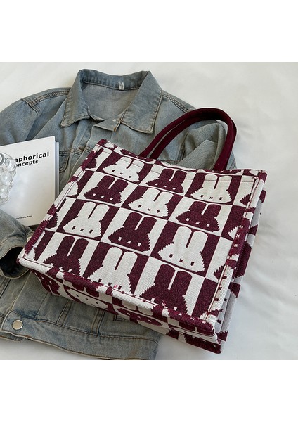 Kadınlar Için Ins Büyük Kapasiteli Tote Çanta Kore Versiyonu 2024 Yeni Stil Gezi Moda Anne Çantası Öğrenci Omuz Banliyö Çantası (Yurt Dışından)