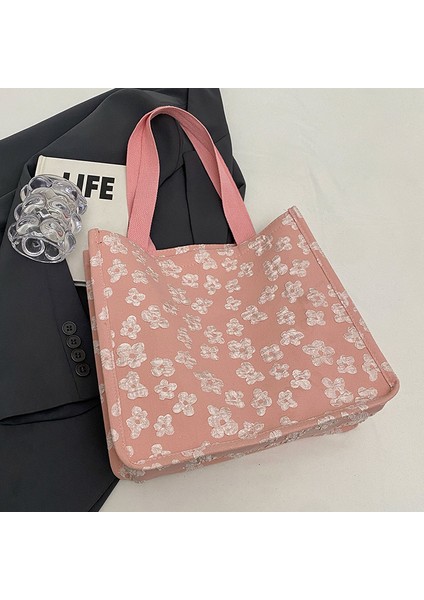 Büyük Kapasiteli Işe Gidip Gelme Çantası 2024 Yeni High-End Moda Kanvas Çanta Üniversite Öğrencisi Sınıf Omuz Büyük Çanta Kadınlar Için (Yurt Dışından)