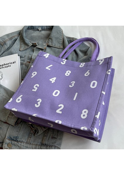 Öğrenci Taşınabilir Tuval Banliyö Çantası 2024 Moda Rahat Anne Çantası Kadın Ins Çok Yönlü Omuz Sınıf Çantası (Yurt Dışından)