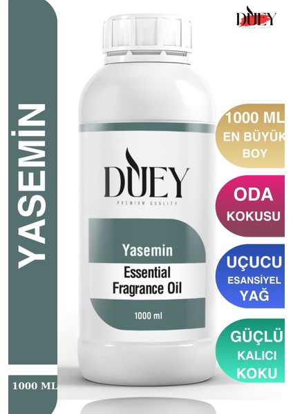 Yasemin Uçucu Yağ 1000 ml Mum Esansı, Oda Kokusu, Hava Nemlendiricisi, Çamaşır Kurutma Topu