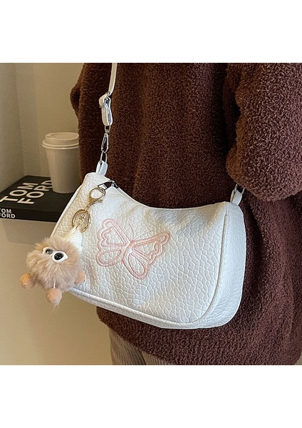 Kadınlar Için Bu Yılın Popüler Yay Çantası 2024 Internet Ünlüleri Kadınlar Için Popüler Moda Çapraz Askılı Çanta Ins Kadınlar Için Niş Omuz Çantası (Yurt Dışından)