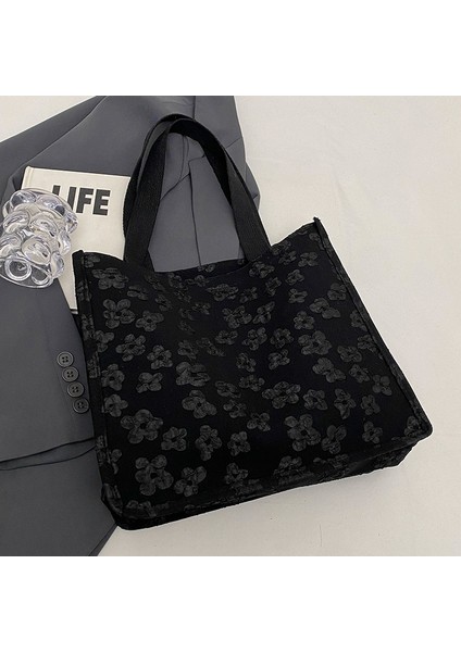 Büyük Kapasiteli Işe Gidip Gelme Çantası 2024 Yeni High-End Moda Kanvas Çanta Üniversite Öğrencisi Sınıf Omuz Büyük Çanta Kadınlar Için (Yurt Dışından)