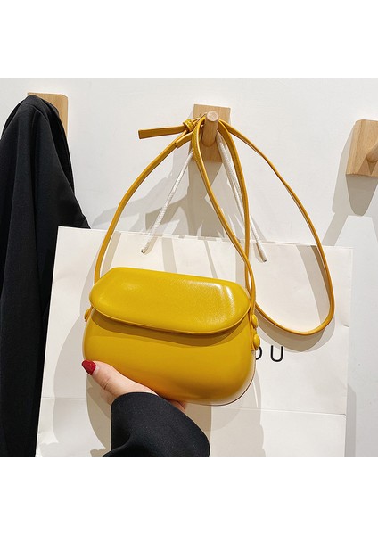 Kore Retro Eyer Çantası 2024 Yaz Yeni Stil Omuz Crossbody Çanta, Şık, Basit ve Çok Yönlü Kadın Cep Telefonu Çantası (Yurt Dışından)