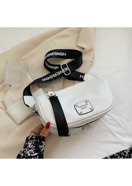 Kadınlar Için Bu Yılın Popüler Çantaları 2024 Yeni Moda Çok Yönlü Batı Tarzı Eyer Çantası Geniş Omuz Crossbody Çanta Yastık Çantası (Yurt Dışından)