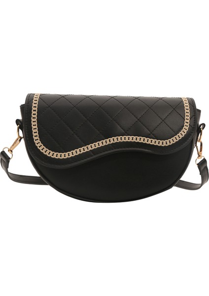 2024 Yeni Moda Moda Omuz Çantası Eşkenar Dörtgen Nakış Eyer Çantası Kadın Basit Niş Doku Crossbody Çanta (Yurt Dışından) fiyatları