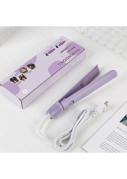 Kızlar Için Mini Kullanışlı Küçük Saç Düzleştirme Ateli, Hava Patlamalı Düzleştirme Demiri Saça Zarar Vermez Çift Amaçlı Kıvırma ve Düzleştirme (Yurt Dışından)